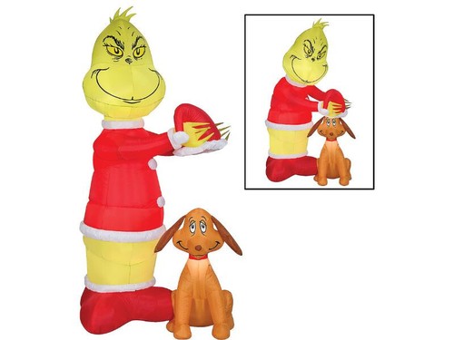 Animated grinch putting santa - putting,