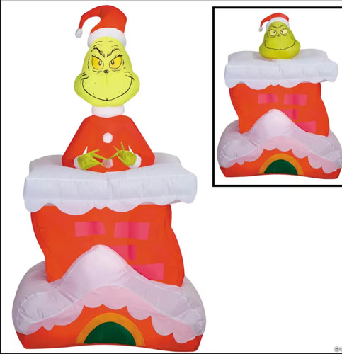 Grinch animated pop chimney - grinch,