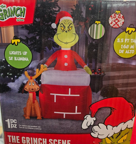 Gemmy 5ft tall - grinch, out