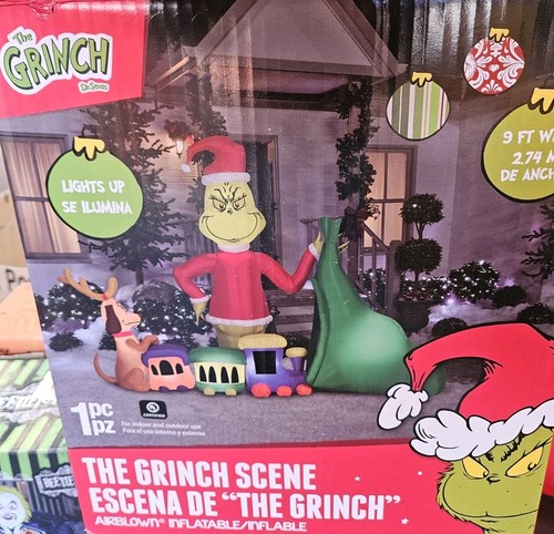 Gemmy 9ft wide grinch scene - wide,