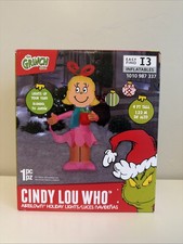 Gemmy 4’ Grinch Cindy Lou