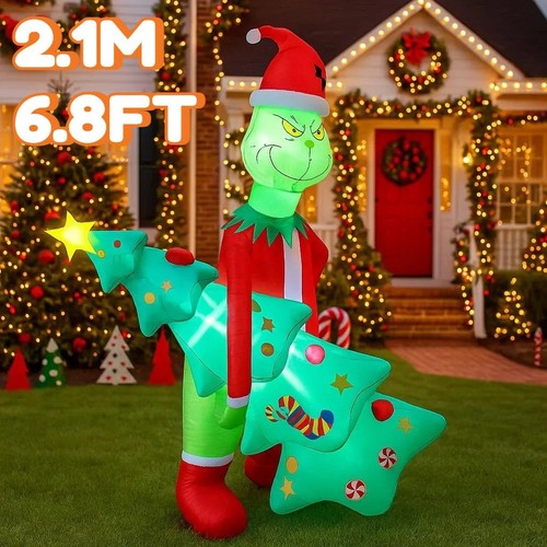 8ft grinch holding - grinch,